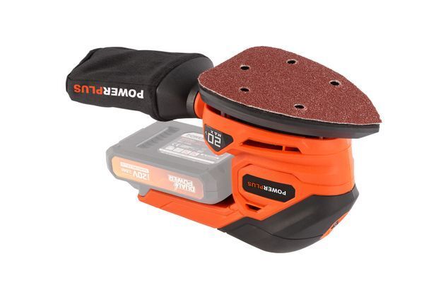 Palm Sander Powerplus + Charger + Battery 20v 2.0ah Cordless Power Tool Woodworking