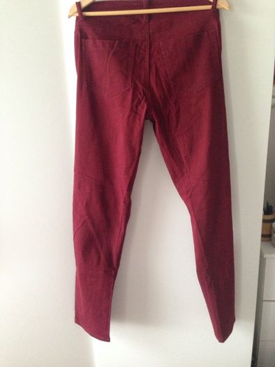 Wine skinny jeans