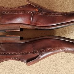 Donald J. Pliner Italian slip-on brown Grain Vachetta Leather shoes 9-1/2