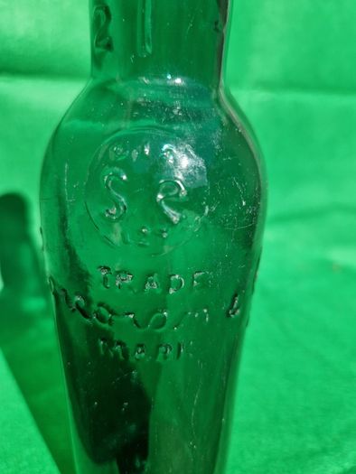 Antique blue 1/2 pint bottle - Corcoron & Co. Carlow