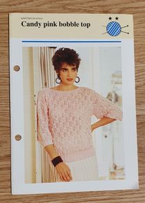 New - A Knitting Pattern - Candy Bobble Top - E