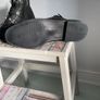 ankle boots Stradivarius black leather biker style boot size 40 Image 7