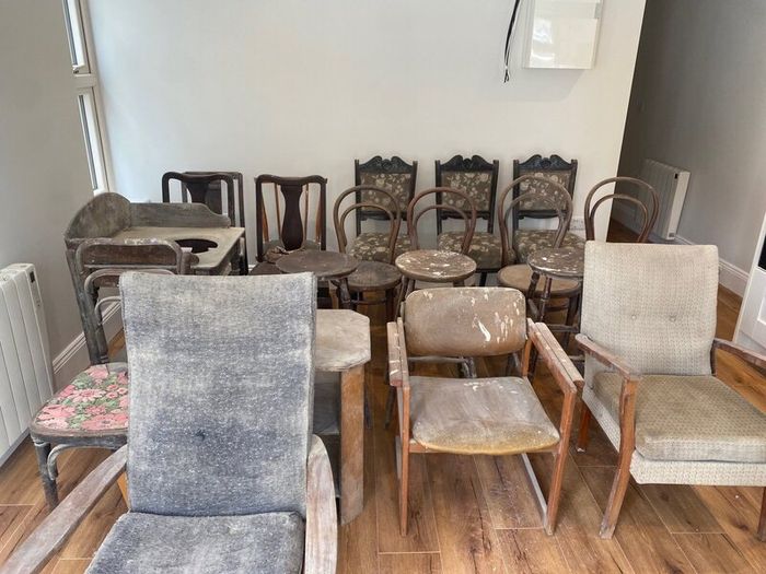 Antique chairs and stools