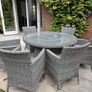 Grey Rattan Outdoor Dining Set Image 8