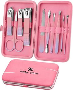 NEW SALE | 10pcs Professional Nail Clippers Kit Pedicure Care Tools-Stainless Steel Grooming Tools for Travel
