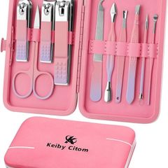 NEW SALE | 10pcs Professional Nail Clippers Kit Pedicure Care Tools-Stainless Steel Grooming Tools for Travel