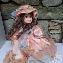Large Vintage Porcelain Doll Vintage