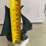 Vintage from the 1970s green matel could be copper  yacht, retro brass boat, brass figurine on marble plinth. could be uesed as  Paperweight, or decortive. Image 5