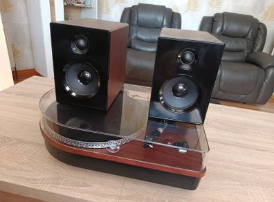 Steepletone Stereo Turntable System with External Speakers