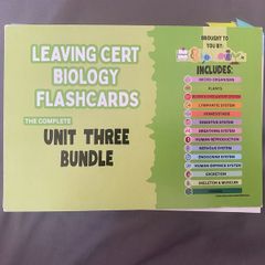 leaving cert biology flash cards by biology.ie unit three bundle