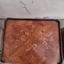 Matching pair of antique French Louis XV style nightstand or bedside tables. Image 7