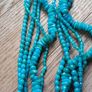 Twisted turquoise beaded necklace Image 3