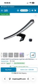 LYMAX RA97 Curved Monitor Light Bar