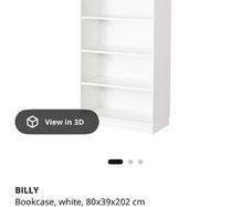 IKEA Billy Bookcase in white 80x39x202