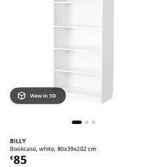 IKEA Billy Bookcase in white 80x39x202