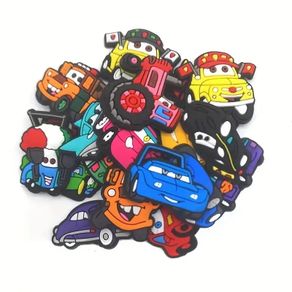 20pcs Disney Car Shoe Charms for Clogs Bubble Slide Sandals, PVC Shoe Decorations Accessories for Christmas Birthday Gift