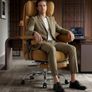 Big and Tall Office Chair 200kg, Heavy Duty Fabric Executive Desk Chair with Footrest, High Back Ergonomic Computer Chair, Reclining Home Office Chair with Thick Padding, Yellow Image 3