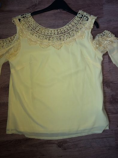Yellow Cold shoulder Top BNWT