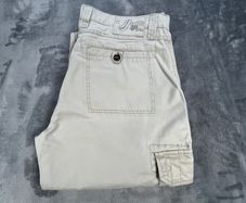 Mens Joules Beige Straight Wide Leg Cargo Trousers W34 L31