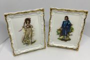 A pair of  miniature portraits