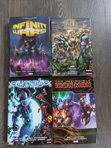Marvel Hardcover Comic Book Lot Infinity Wars Age of Ultron Cataclysm Iron Man