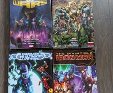 Marvel Hardcover Comic Book Lot Infinity Wars Age of Ultron Cataclysm Iron Man