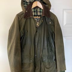 Barbour Bedale vintage hooded waxed Jacket sage