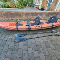 Galaxy Cruz Tandem 2+1 Kayak + JP Australia New School 180 windsurfing board