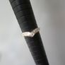 Vintage 9c Gold 375 Diamond Chevron Ring 1,5g Image 10