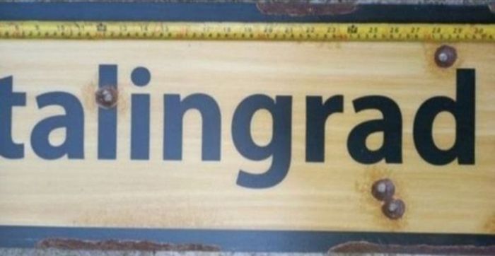 German ww2 ,steel stalingrad City sign. 1939/45 , (84x31cms)