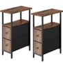 Narrow Side Table Set of 2, Slim Bedside Image 9