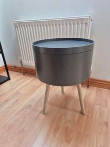 Storage Table - Charcoal / wood