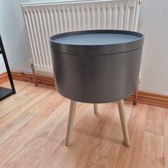 Storage Table - Charcoal / wood