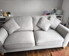Harvey norman Fantasia grey silver 3 seater sofa
