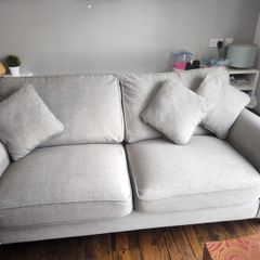 Harvey norman Fantasia grey silver 3 seater sofa