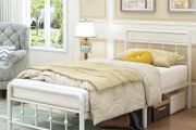 Single Bed Frame 3ft with Headboard and Footboard, Single Metal Bed Frame 46 cm High with Steel Slats Support, Noise Free, Easy Assembly, White