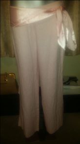 Brand new pink 100 % linen palazzo trousers from Tone size L UK12 EU40 Postage included