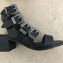 Miss Selfridge black sandals silver buckle size 4 Image 2