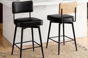 Bar Stools Set of 2 Swivel Breakfast Barstools