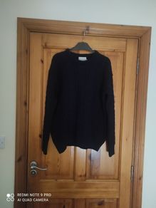 Aran knit 100% merino wool sweater