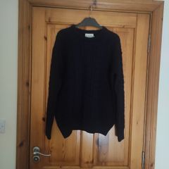 Aran knit 100% merino wool sweater