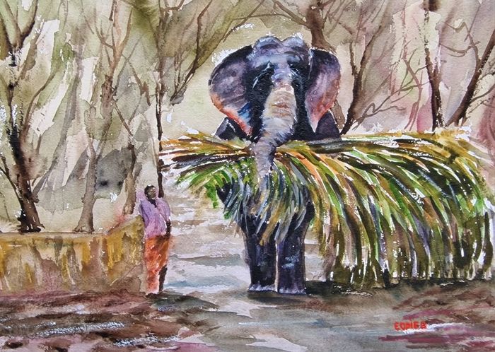 India watercolour