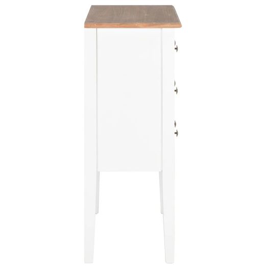 Sideboard White 54x30x80 cm Solid Wood