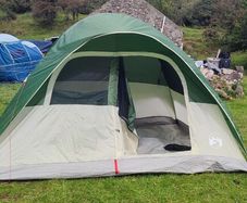 Green & Cream Dome Camping Tent