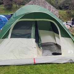 Green & Cream Dome Camping Tent