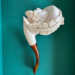 Meerschaum carved Turkish tobacco pipe