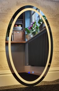 LED Bathroom Mirror Makeup Bright Light Demister