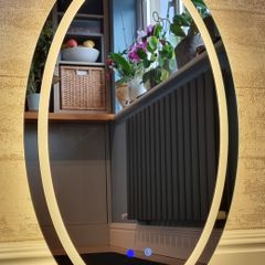 LED Bathroom Mirror Makeup Bright Light Demister