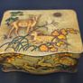 Deer Fawn Embossed Biscuit Tin Vintage Antique Collectable Retro Lidded Image 9