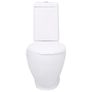 Ceramic Toilet Back Water Flow White Image 4
